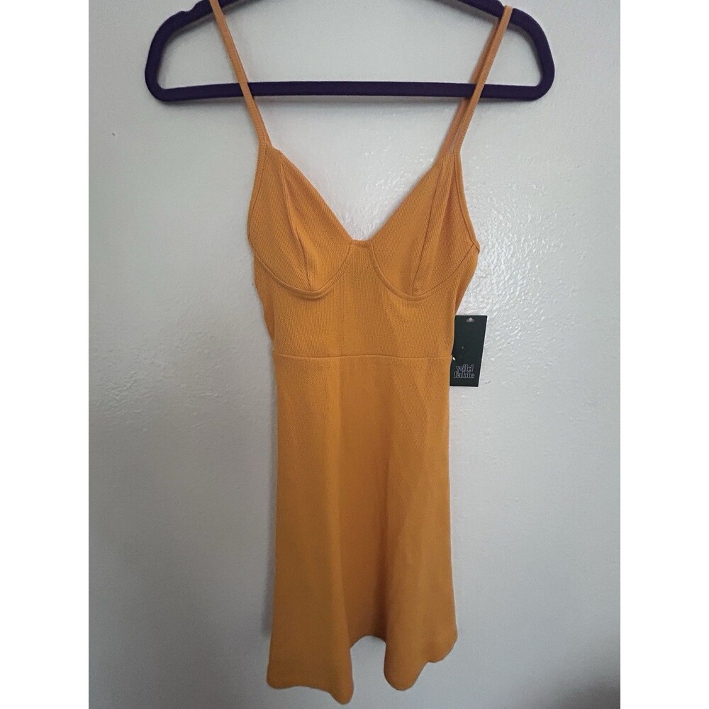 Wild Fable Women’s Ribbed Bustier Dress XXS Yellow NWT